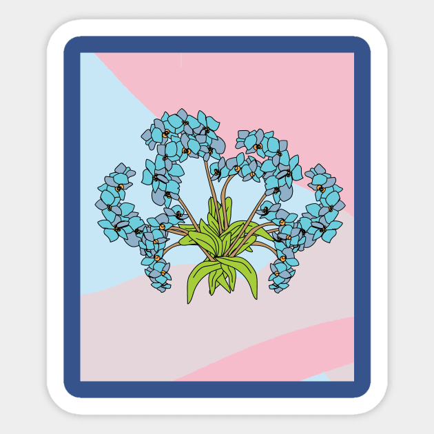 Vintage Flowers Orchids Colorful Sticker by flofin